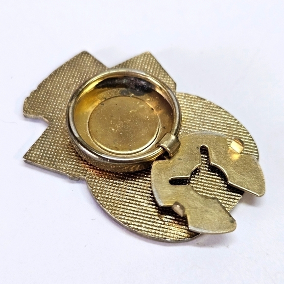 VINTAGE Happy Halloween Jack-o-Lantern Pumpkin Button Cover Set of Two - Picture 3 of 4